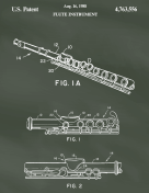 Flute Patent on Chalkboard