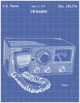 CB Radio Patent on Blueprint Printable Patent