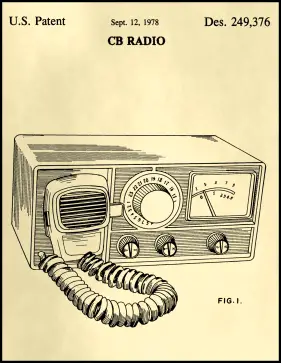 CB Radio Patent on Parchment Printable Patent