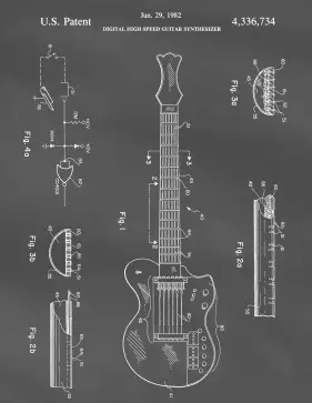 Guitar Patent on Blackboard Printable Patent