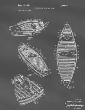 Kayak Canoe Patent on Blackboard Printable Patent