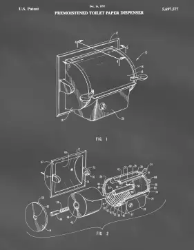 Moist Toilet Paper Patent on Blackboard Printable Patent