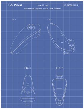 Wii Remote Patent on Blueprint Printable Patent