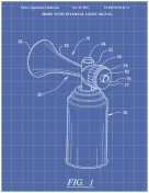 Air Horn Patent on Blueprint