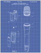 Battery Microphone Patent on Blueprint