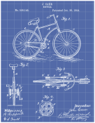 Bicycle Patent on Blueprint