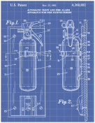 Fire Extinguisher Patent on Blueprint