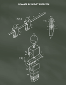 Foosball Figurine Patent on Chalkboard