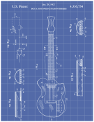 Guitar Patent on Blueprint