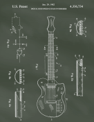 Guitar Patent on Chalkboard