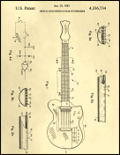 Guitar Patent on Parchment