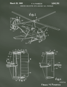 Helicopter Patent on Chalkboard
