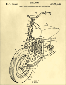 Motorcycle Patent on Parchment