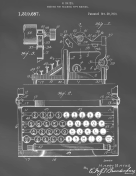Typewriter Patent on Blackboard