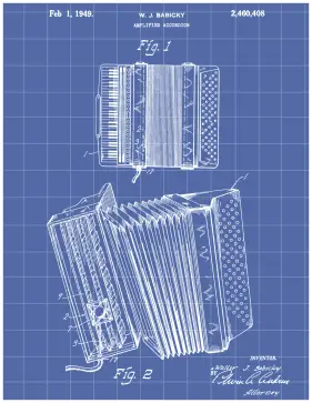 Accordion Patent on Blueprint Printable Patent