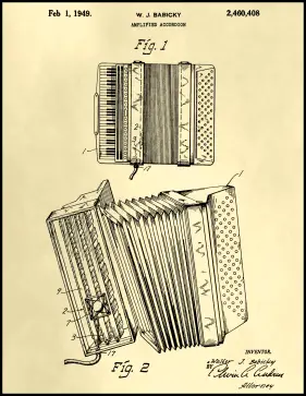 Accordion Patent on Parchment Printable Patent