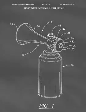 Air Horn Patent on Blackboard Printable Patent