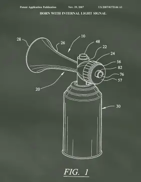 Air Horn Patent on Chalkboard Printable Patent