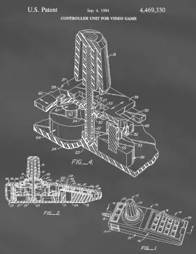 Atari Joystick Patent on Blackboard Printable Patent