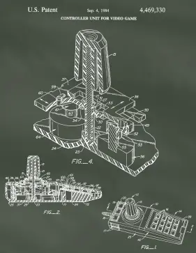 Atari Joystick Patent on Chalkboard Printable Patent