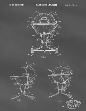 BBQ Patent on Blackboard Printable Patent