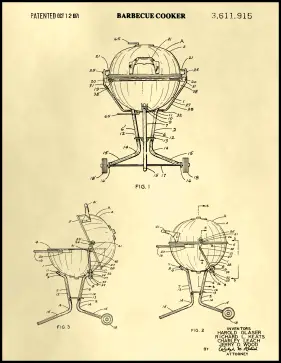 BBQ Patent on Parchment Printable Patent