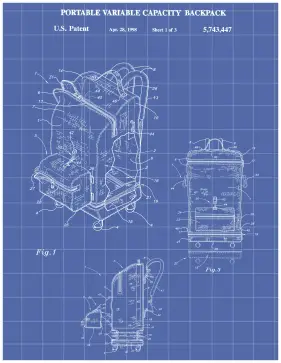 Backpack Patent on Blueprint Printable Patent