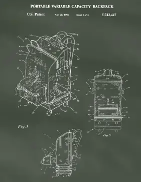 Backpack Patent on Chalkboard Printable Patent