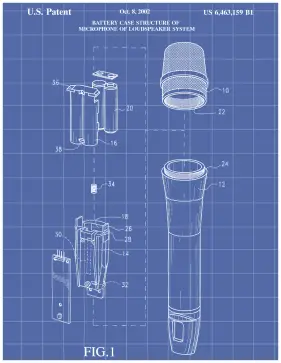 Battery Microphone Patent on Blueprint Printable Patent