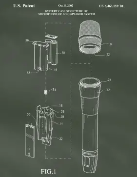 Battery Microphone Patent on Chalkboard Printable Patent