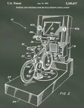 Bike Simulation Patent on Chalkboard Printable Patent