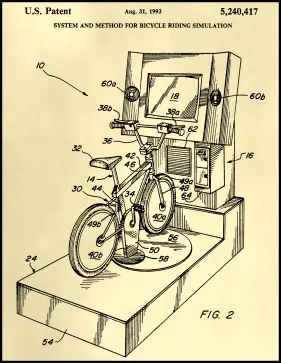 Bike Simulation Patent on Parchment Printable Patent