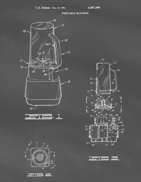 Blender Patent on Blackboard Printable Patent