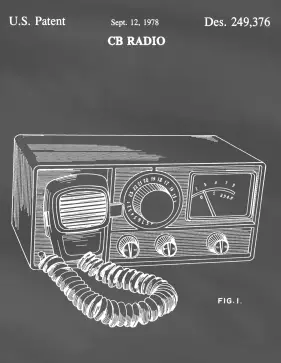 CB Radio Patent on Blackboard Printable Patent