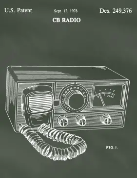 CB Radio Patent on Chalkboard Printable Patent