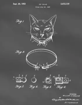 Cat Collar Patent on Blackboard Printable Patent