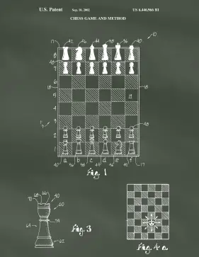Chessboard Patent on Chalkboard Printable Patent