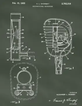 Crystal Microphone Patent on Chalkboard Printable Patent