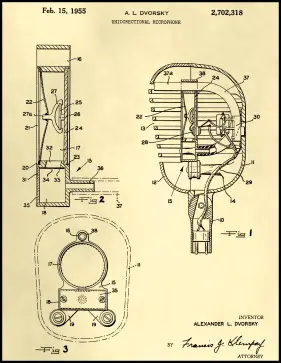 Crystal Microphone Patent on Parchment Printable Patent