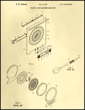 Dartboard Patent on Parchment Printable Patent