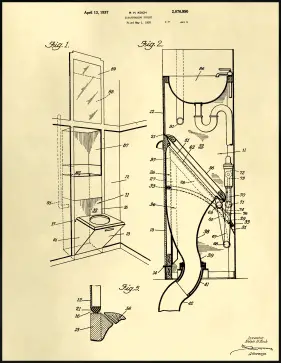 Disappearing Toilet Patent on Parchment Printable Patent