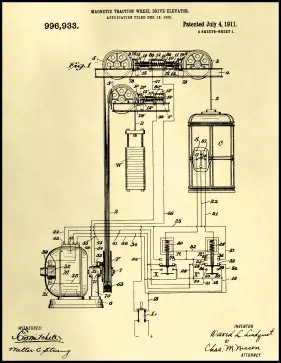 Elevator Patent on Parchment Printable Patent