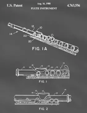 Flute Patent on Blackboard Printable Patent