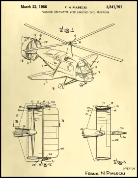 Helicopter Patent on Parchment Printable Patent
