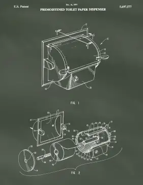 Moist Toilet Paper Patent on Chalkboard Printable Patent