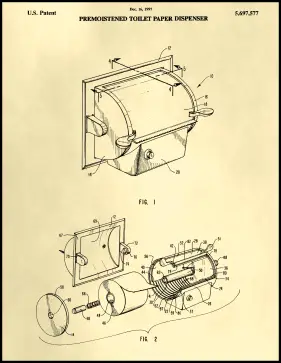 Moist Toilet Paper Patent on Parchment Printable Patent