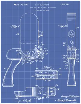 Movie Camera Patent on Blueprint Printable Patent