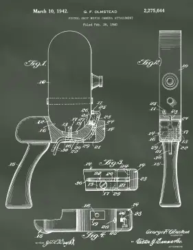 Movie Camera Patent on Chalkboard Printable Patent
