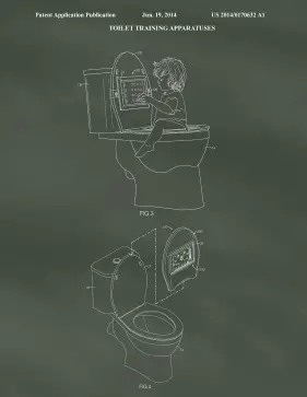 Toilet Training Patent on Chalkboard Printable Patent