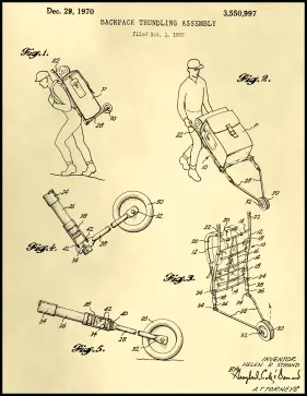 Trundling Backpack Patent on Parchment Printable Patent